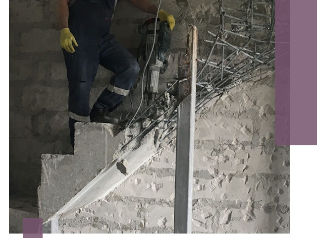 Демонтаж металлических и бетонных лестниц в Ангарске
