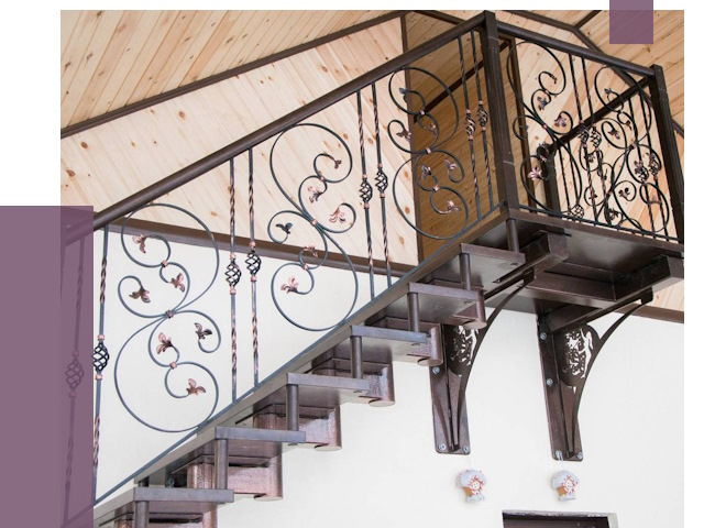 Кованые лестницы в Ангарске от 80137 руб. под ключ