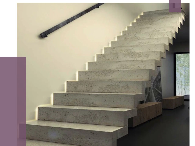 Облицовка бетонных лестниц в Ангарске от 4623 руб/м2 