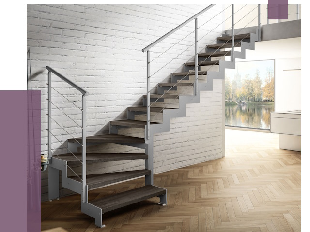 Г-образные лестницы под ключ в Ангарске от 37243 руб. | ПРОЛЁТ-Нгр