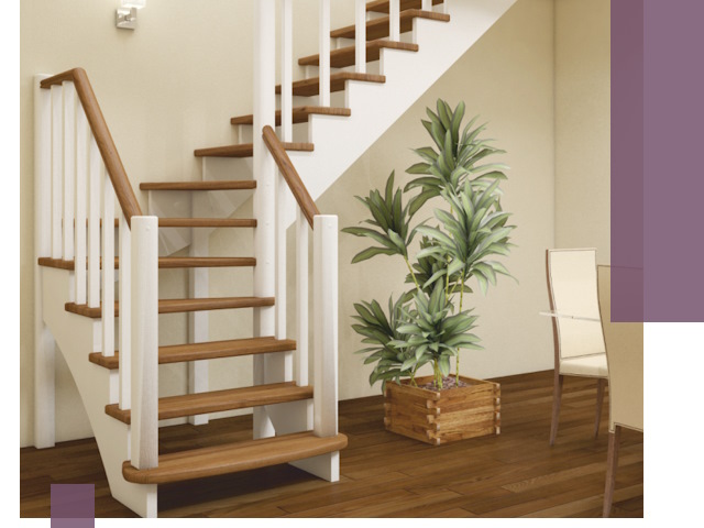 Г-образные лестницы под ключ в Ангарске — изготовление и монтаж