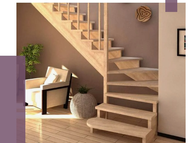 Изготовление Г-образных лестниц в Ангарске от 19007 руб. 