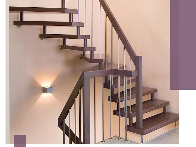 Изготовление лестниц на больцах в Ангарске под ключ