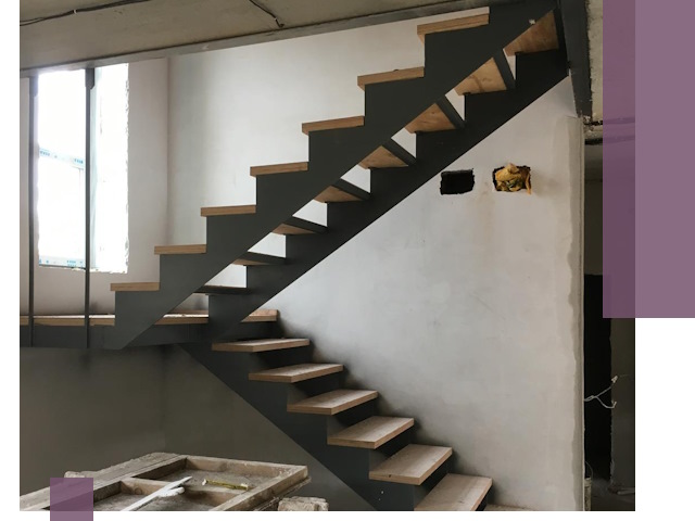 Изготовление лестниц на металлокаркасе в Ангарске от производителя