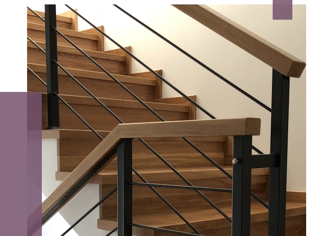 Обшивка металлической лестницы деревом в Ангарске от 4366 руб.