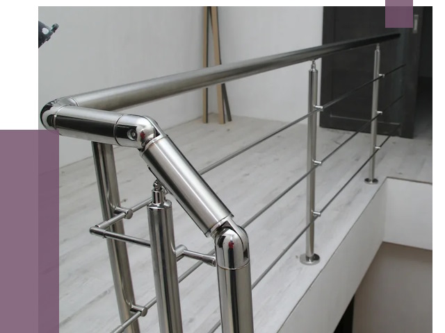 Перила из нержавеющей стали в Ангарске от 9041 руб. под ключ | ПРОЛЁТ-Нгр