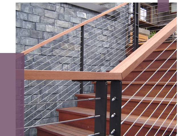 Тросовые перила под ключ в Ангарске от 7808 руб. 