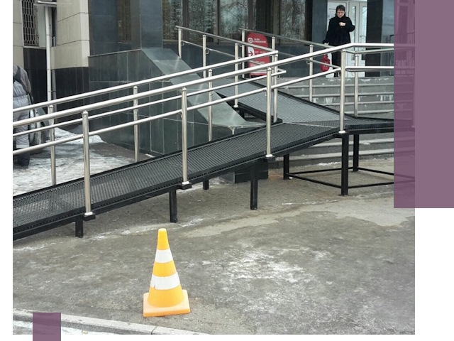 Стационарные пандусы под ключ в Ангарске — изготовление и монтаж