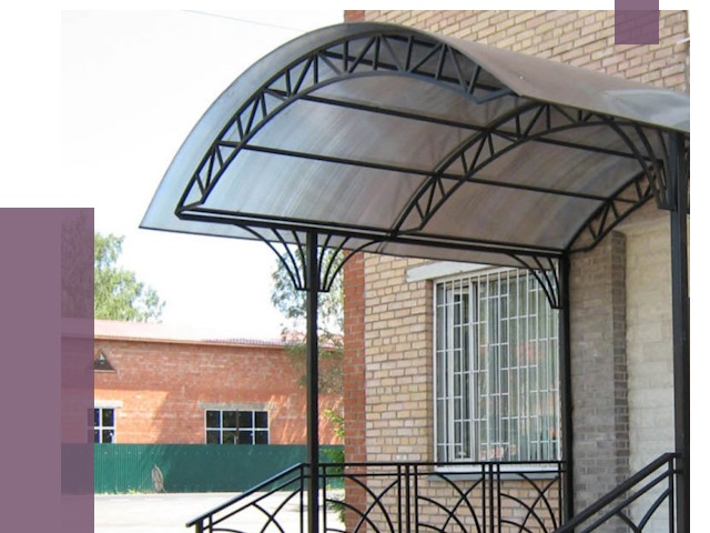 Металлические навесы и козырьки в Ангарске от 12843 руб.