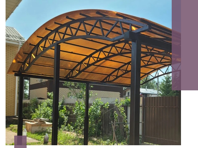 Изготовление навесов под ключ в Ангарске из качественных материалов