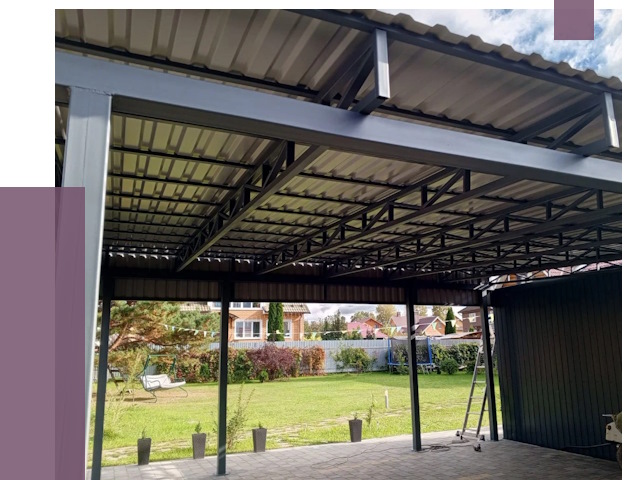 Монтаж навесов в Ангарске от 7397 руб. — установка навеса | ПРОЛЁТ-Нгр