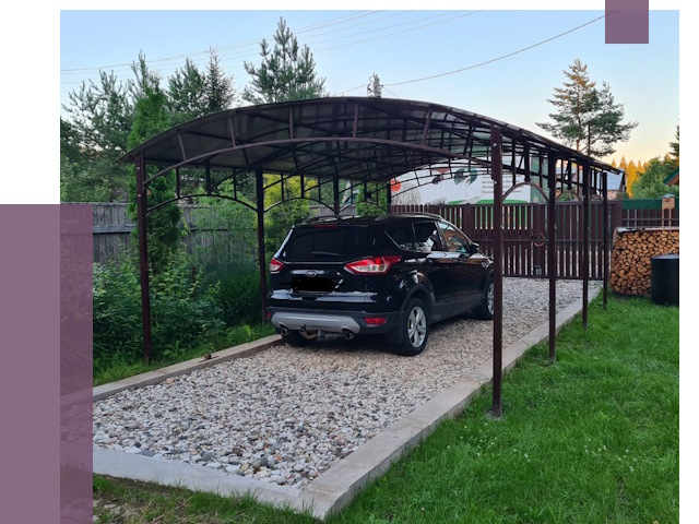 Навесы для автомобиля в Ангарске от 13202 руб.  | ПРОЛЁТ-Нгр