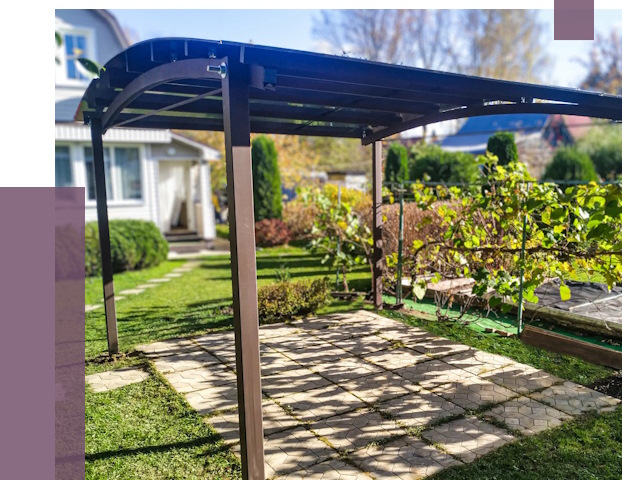 Навесы для дачи в Ангарске от 12791 руб. под ключ — ПРОЛЁТ-Нгр