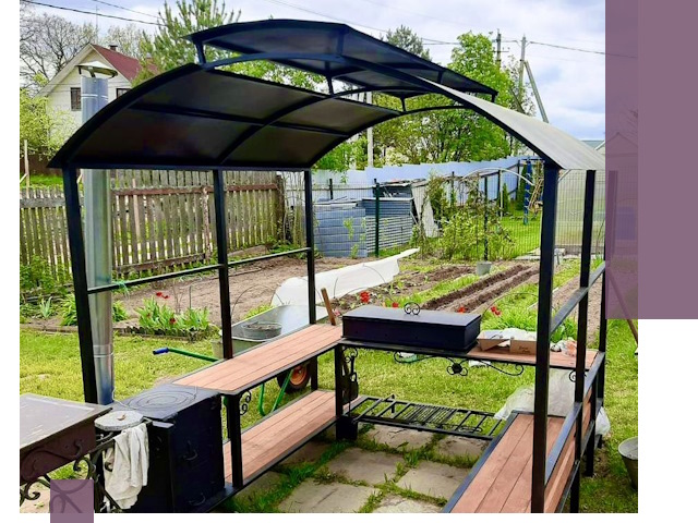 Навесы для барбекю в Ангарске: изготовление, монтаж и демонтаж