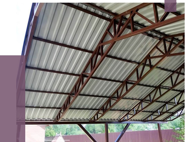 Навесы из профнастила в Ангарске от 7397 руб. | ПРОЛЁТ-Нгр