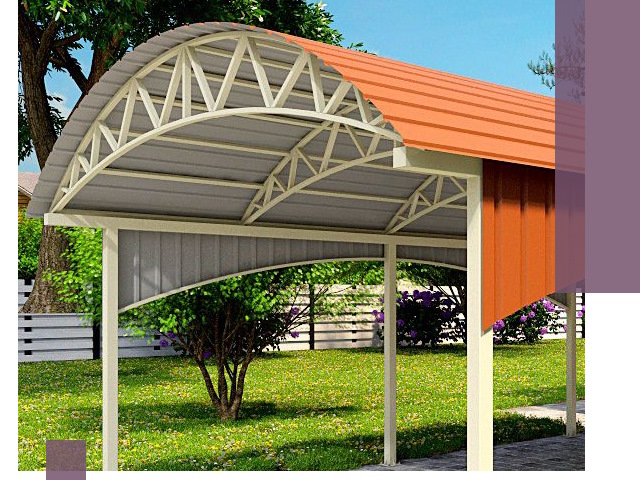 Навесы из профнастила под ключ в Ангарске — установка и монтаж