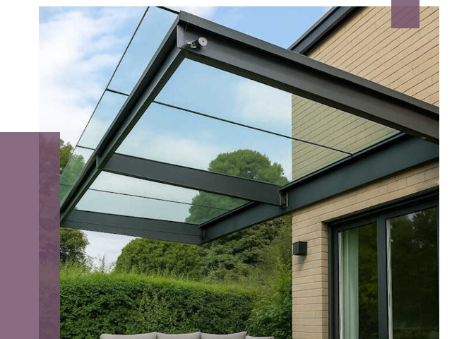 Стеклянные навесы и козырьки в Ангарске от 12329 руб.