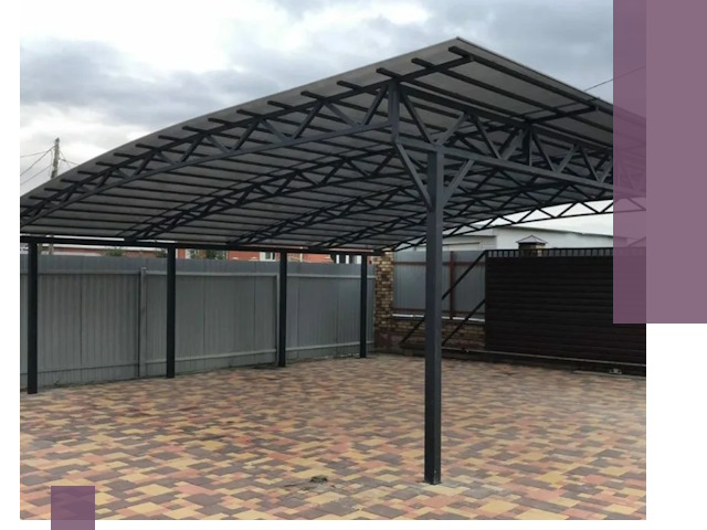 Металлические навесы под ключ в Ангарске — изготовление и монтаж