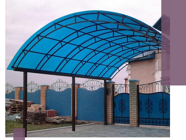 Арочные навесы под ключ в Ангарске — изготовление и монтаж