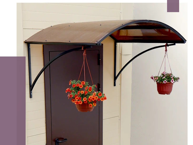 Козырьки над входом в Ангарске от 14897 руб.  | ПРОЛЁТ-Нгр