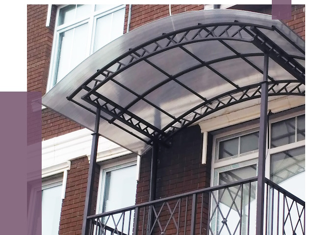 Козырьки над балконом в Ангарске от 8682 руб.  | ПРОЛЁТ-Нгр