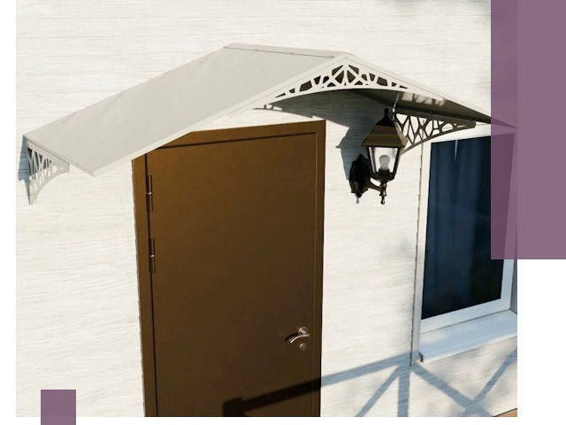 Металлические козырьки на входы и террасы в Ангарске