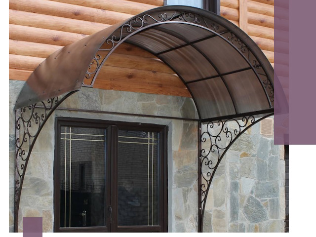 Арочные козырьки под ключ в Ангарске: изготовление и монтаж
