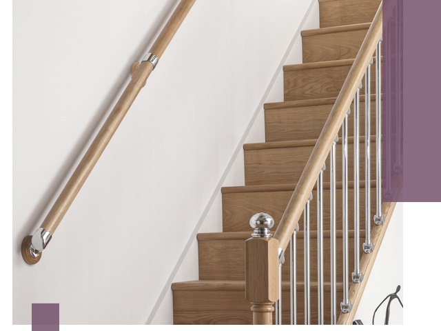 Пристенные поручни из стали и нержавейки под монтаж в Ангарске